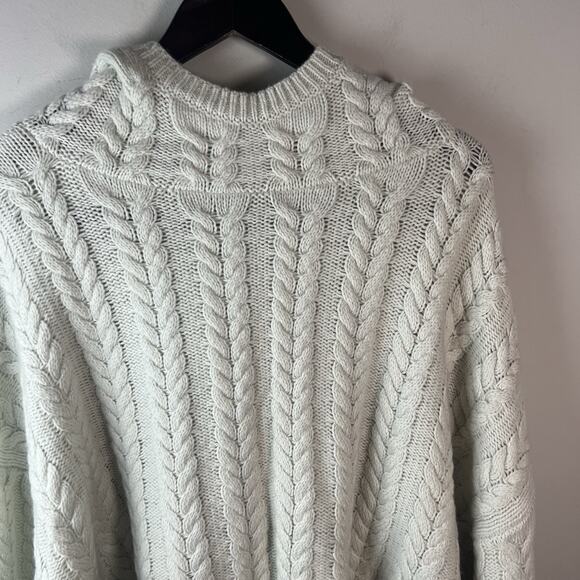 Haven Well Within Merino Cashmere Cable Knit Hoodie XXL Sweater Oversized Drop - Picture 3 of 8